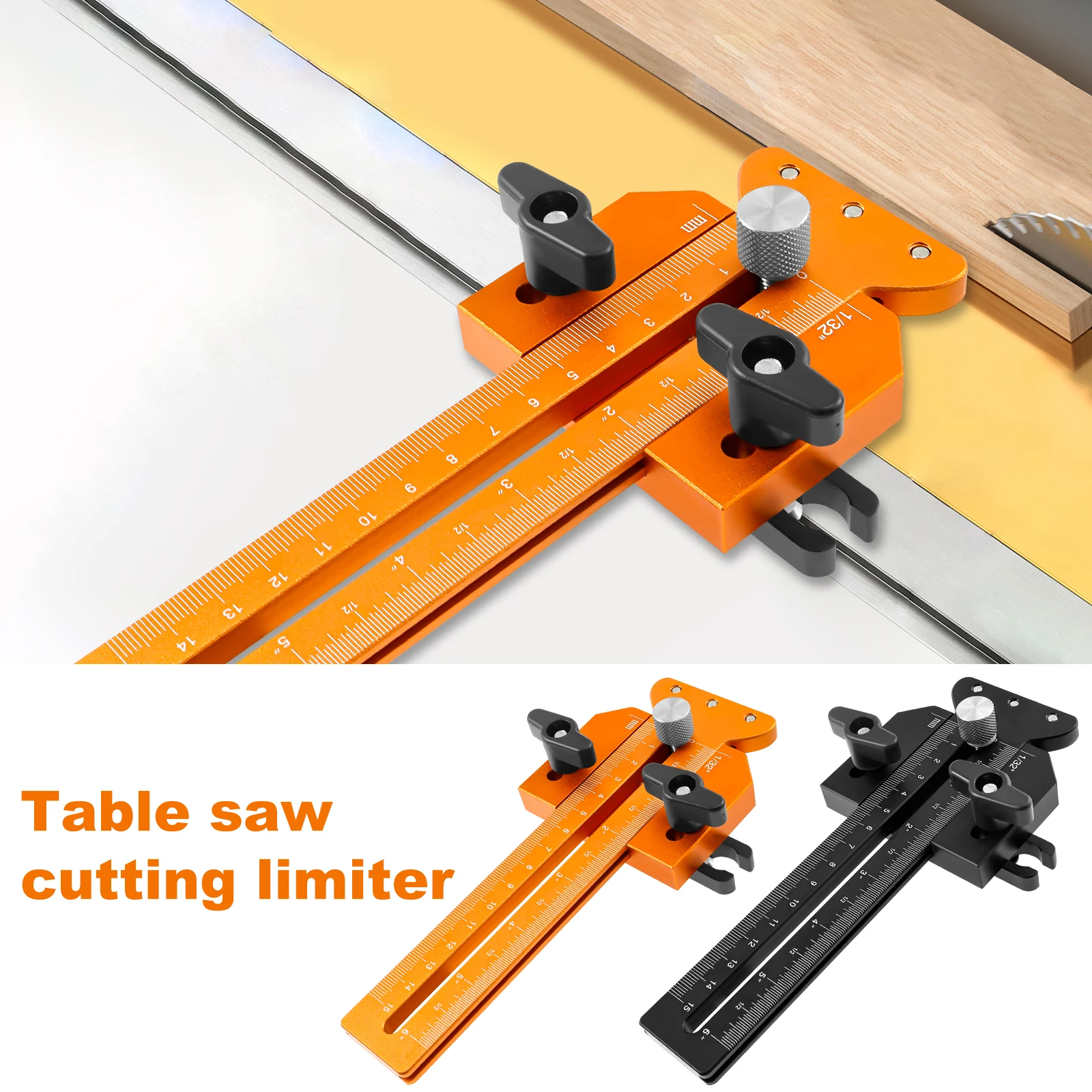 

1PC New Thin Jig Table Saw Jig Guide With 3 Pulleys Professional Adjustable Range Wood Thin Strips Cutting Fit U Shape & T Slot