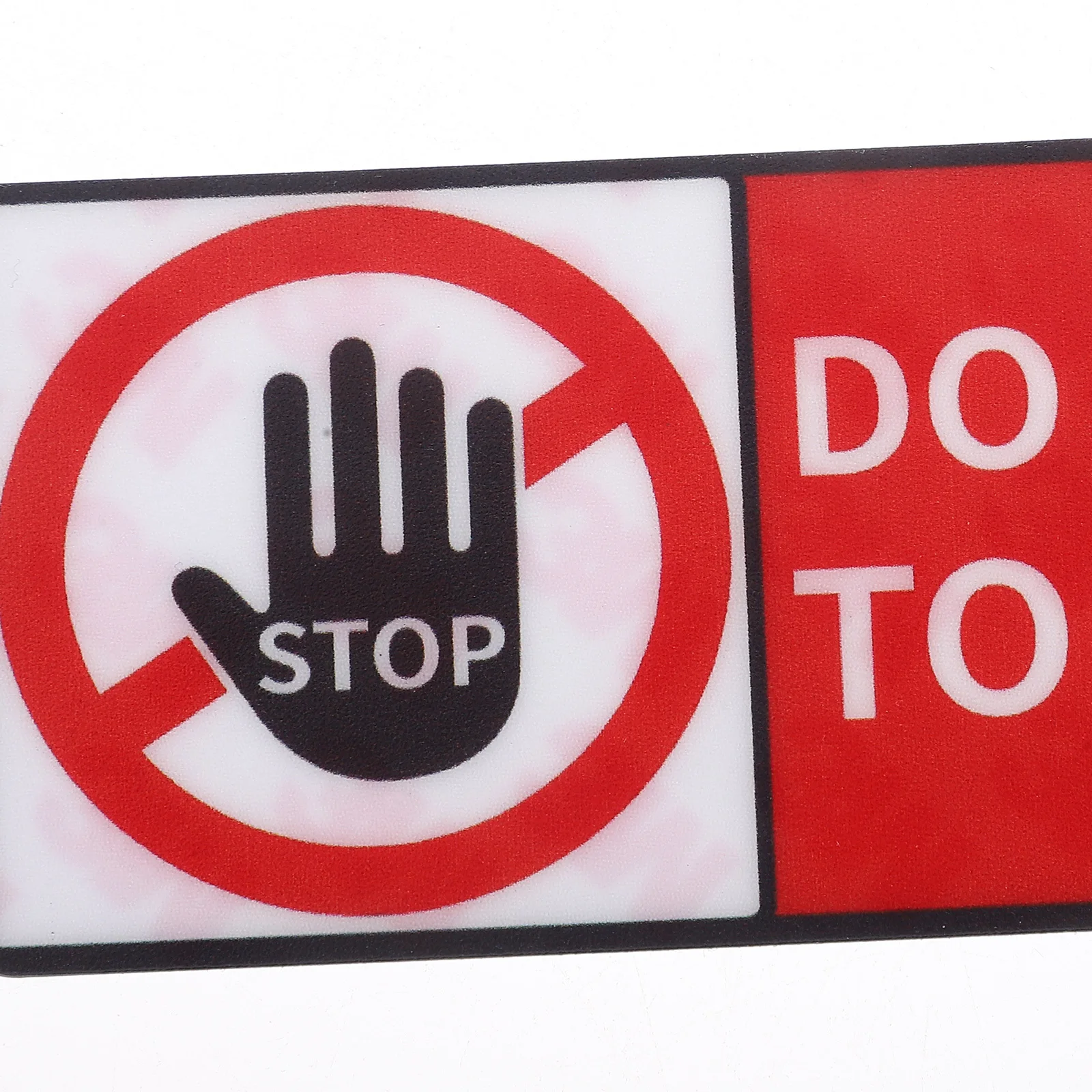 Adhesive Do Not Touch Warning Stickers 4 Sheet Safety Labels for Toolboxes Glass Walls Easy Apply Durable Waterproof Clear