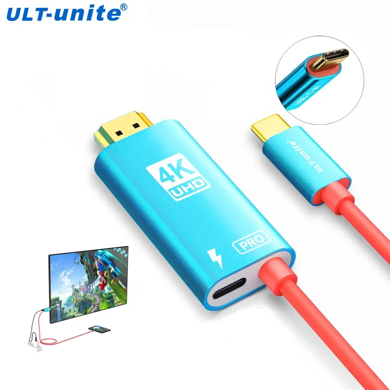 USB C to HDMI Cable for Switch 2 Type C to HDMI Adapter Line for Laptop iPhone15 MacBook Huawei Xiaomi Dock Accessories Gift