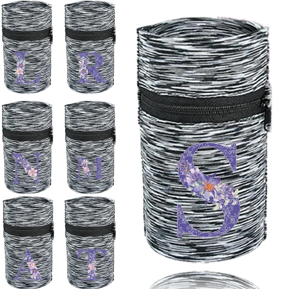 Wrist Bag Sports Wristband Bag Wrist Protector Running Sport Safety Grey Series Support Brace Wrap Wristband Purple Flower Style