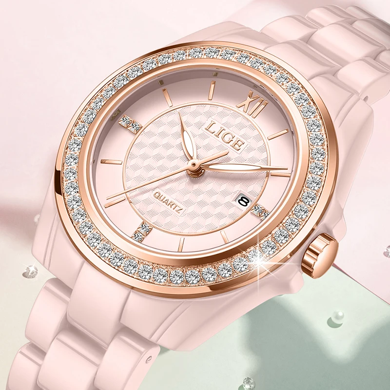 LIGE 우아한 패션 여성 시계 캐주얼 럭셔리 클래식 - Luxury Ceramic Watch 리뷰 및 가격