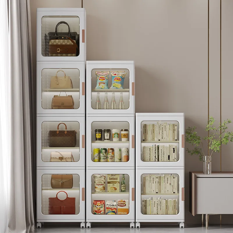 

Storage cabinet shelves Home wardrobe Toy snack simple locker Installation-free and foldable