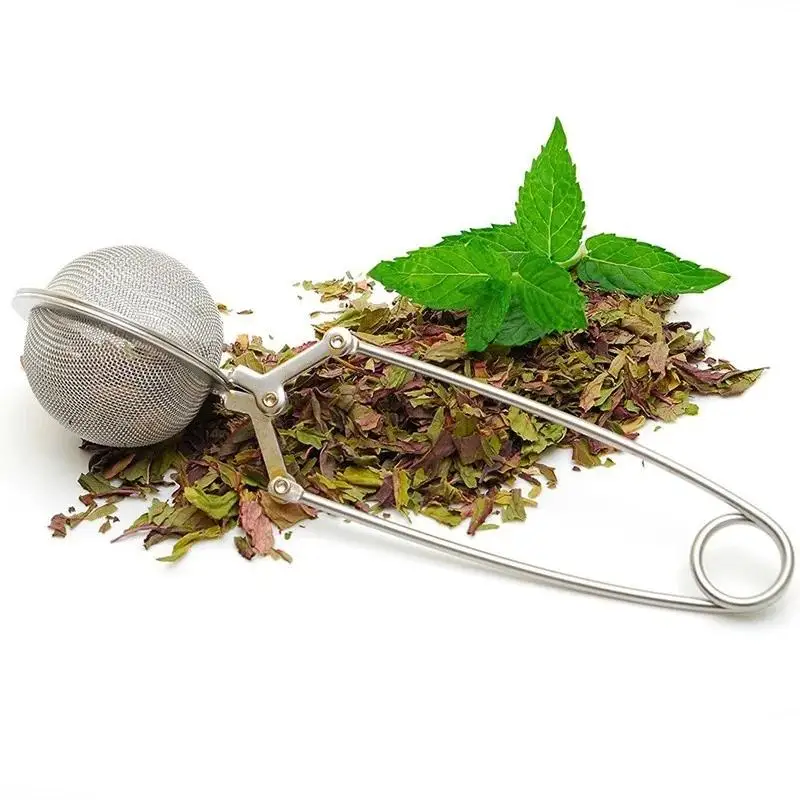 1 Pcs Home Baking Kitchenware Convenient Integrated Mesh Handle Stainless Steel Tea Filter Utensils