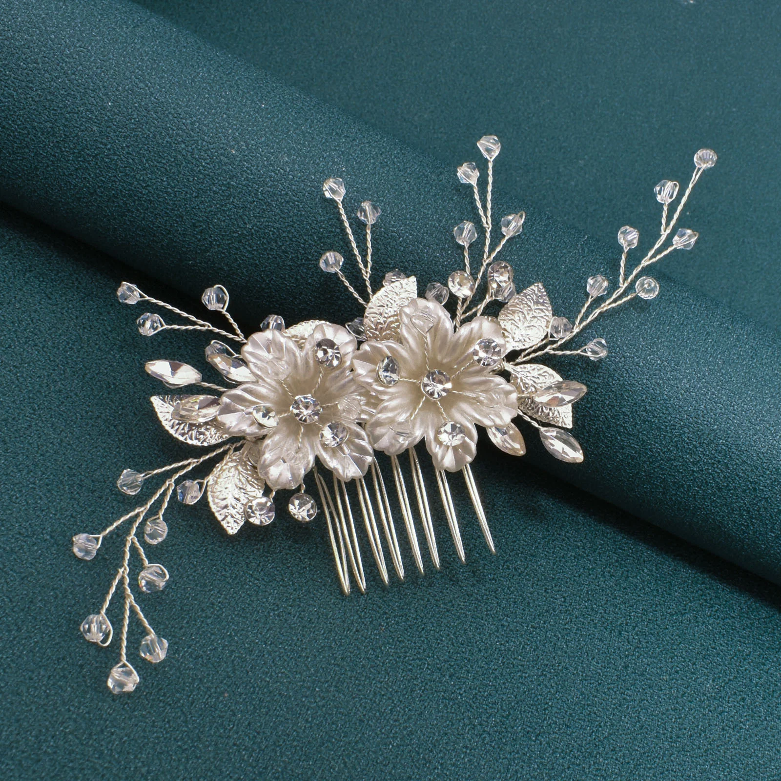 DZ196 Flower Wedding Bridal Hair Comb Handmade Women Hair Pins Party Hair Jewelry Pageant Hair Ornament Party Girl Headwear