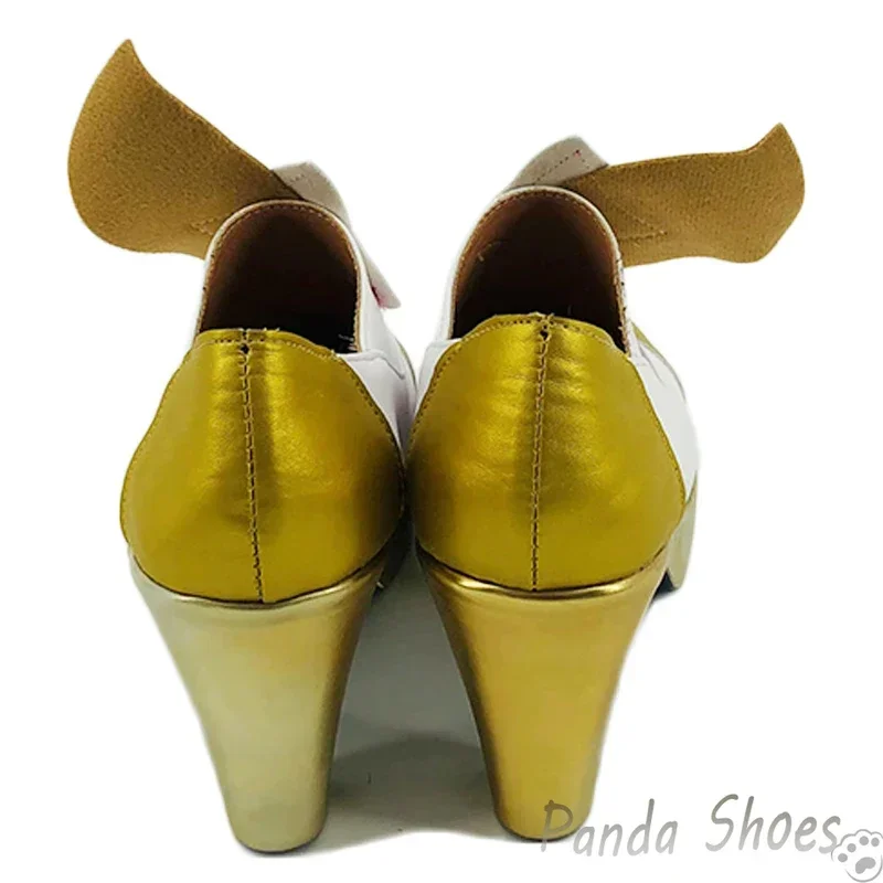 LOL Ahri Cosplay Shoes Anime Game League of Legends Cos Golden Boot Fox Ahri Cosplay Costume Prop Shoes for Halloween Party