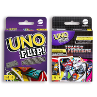 Authentic Mattel Uno Card Flip Card Upgrade Double Sided Play Casual Party Desktop Game Multiplayer Uno Game