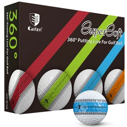 Caiton-pelota de Golf Putter de PU de 3 capas, línea de disparo de 360 °, haciendo su Putt más preciso y estable, 12, 24, 36 piezas