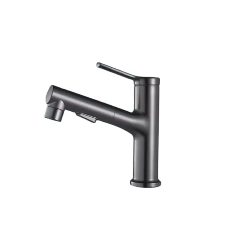 

Modern Multi-Function Brass Basin Faucet Gun Gray Pull Out Flexible Rotation Hot Cold Water Sprayer for Bathroom for Home Use