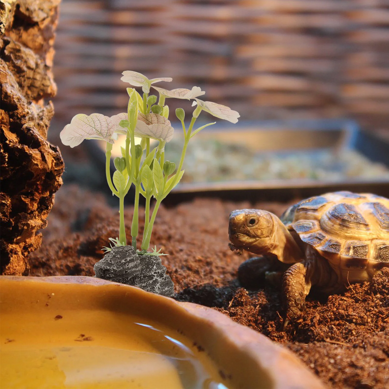 

Artificial Bonsai Plants for Aquarium Fish Tank Realistic Fake Reptile Plants Green Plastic Plants for Bearded Dragon Tank Decor