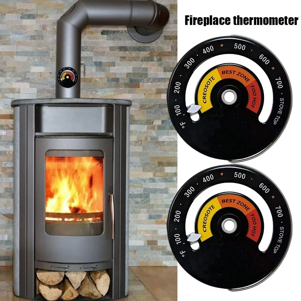 Magnetic Oven Thermometers Pack of 2 for Fireplace Stove and Wood Burner with Large Bimetal Sensor for Accurate Reading