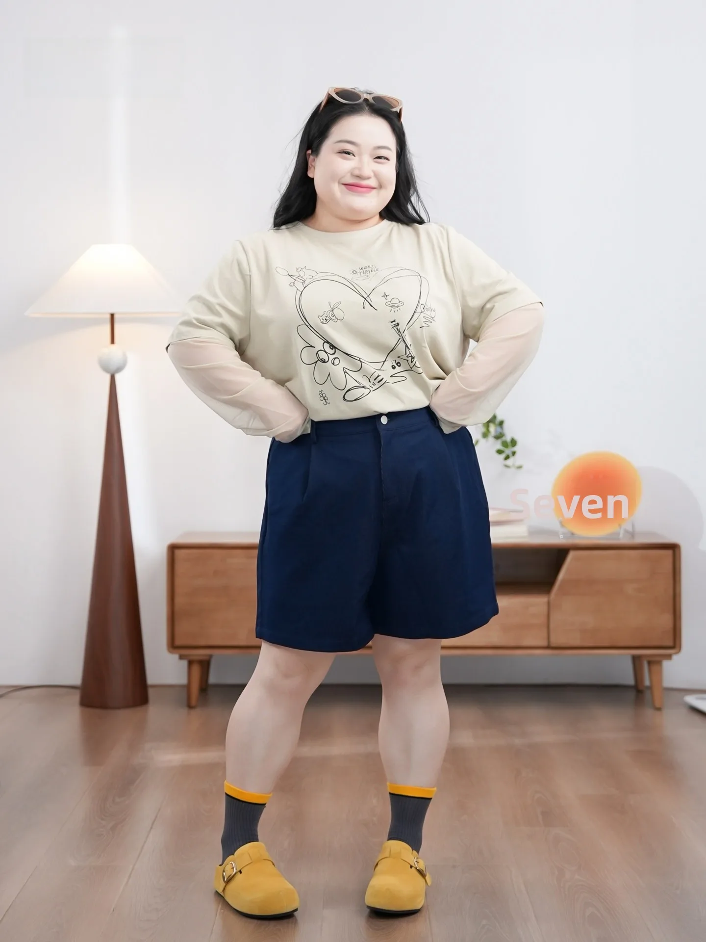 

Синие свободные повседневные брюки больших размеров из смесового хлопка для женщин, комфортные летние брюки из смеси полиэстера, вискозы и спандекса