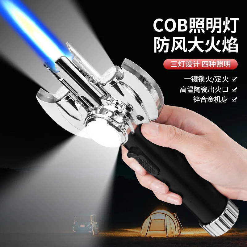 

2026 Direct Selling Metal High Temperature Personalized Creative COB Lighting Outdoor Windproof Moxibustion Household Lighter