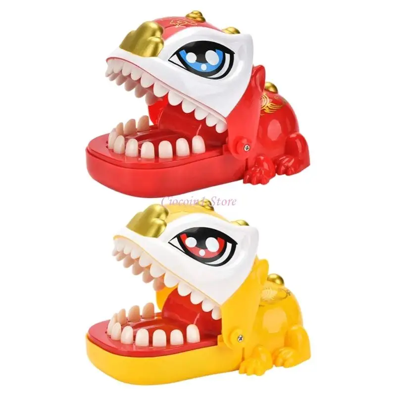 

Y1UB Chinese New Year Lions Surprise Biting Toy Durable Plastic Construction Humorous Interaction