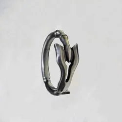 Vintage Spear of Longinus Opening Rings for Men Silver Color Mark 06 Metal Adjustable Finger Ring Male Fans Punk Party Jewelry