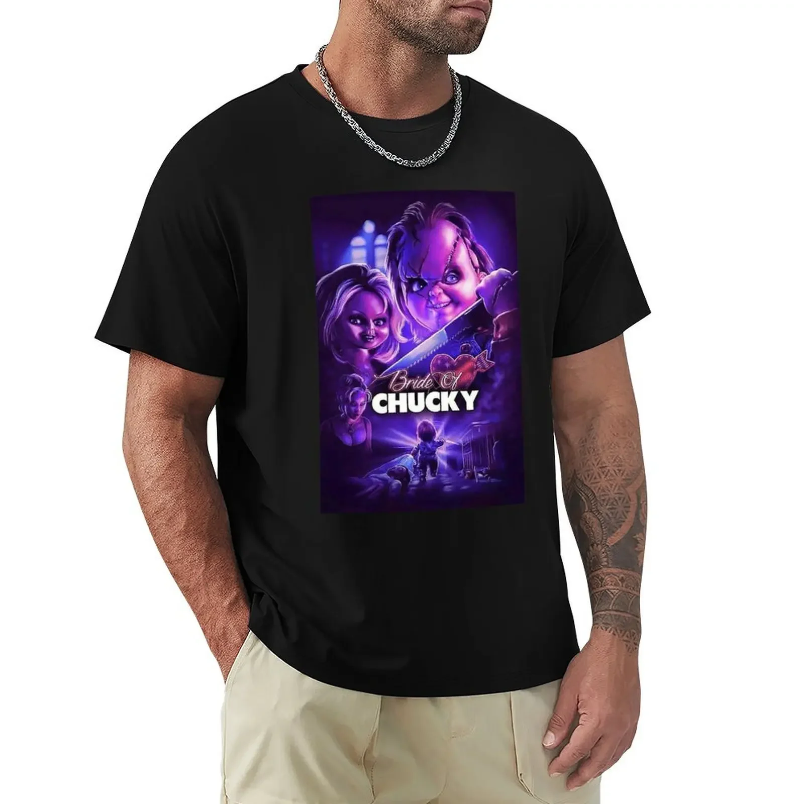 

Bride of Chucky T-Shirt blue archive vintage graphic tee oversized t shirt essential t shirt Men's t-shirt