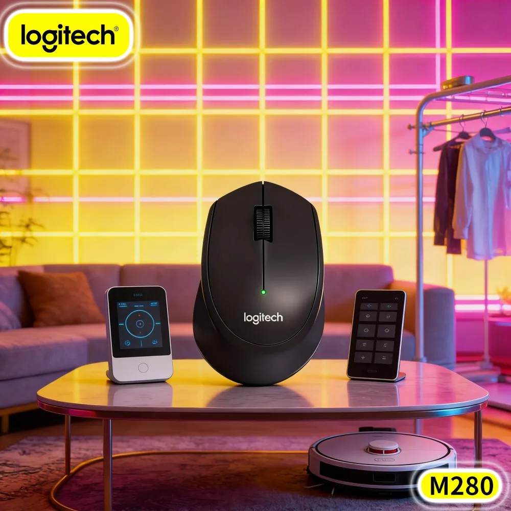 Logitech M280 Wireless Optical Mouse 1000 DPI Precision Sensor 10M Range 18-Month Battery For Office Home Desktop