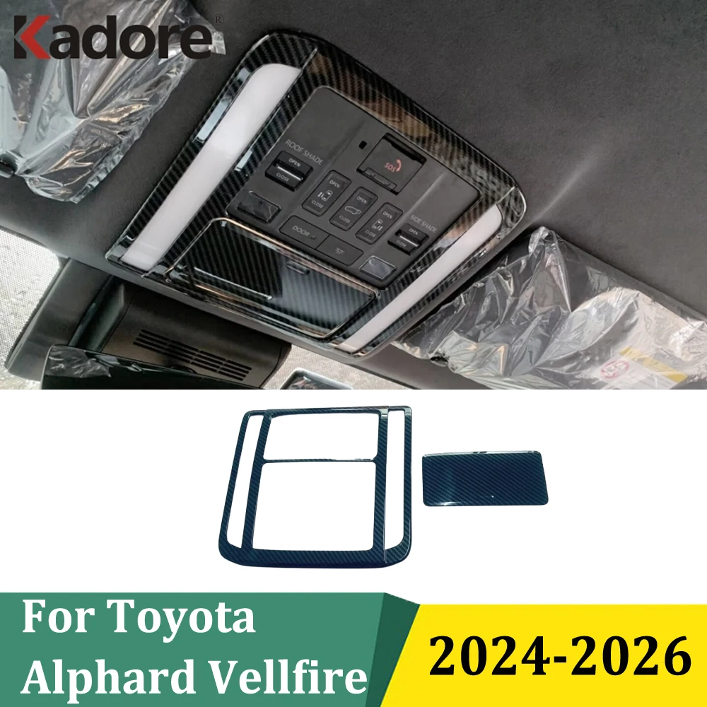 لتويوتا ألارد Vellfire 2024 2025 2026 القراءة ضوء مصباح الديكور غطاء الكسوة اكسسوارات السيارات الداخلية ملصق