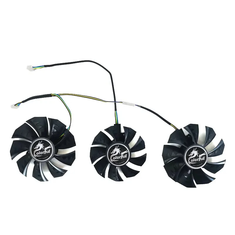 Ventilador GPU para Geforce colorido, Novo refrigerador GPU para RTX 3060, 3070, 3080, TI 3090, NB, 12G-V, 87mm, 4Pin, 8mm