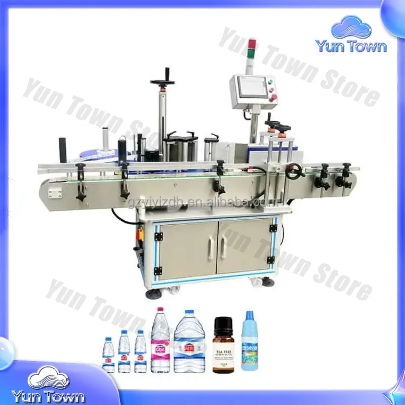 Electric Automatic Labeling Machine for Round Bottles for Metal Glass Paper Packaging Factory Price Core Motor PLC Components