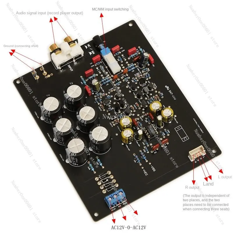 For MC MM Preamp Audio Board with JRC5532 OP AMP Reference Marantz circuit