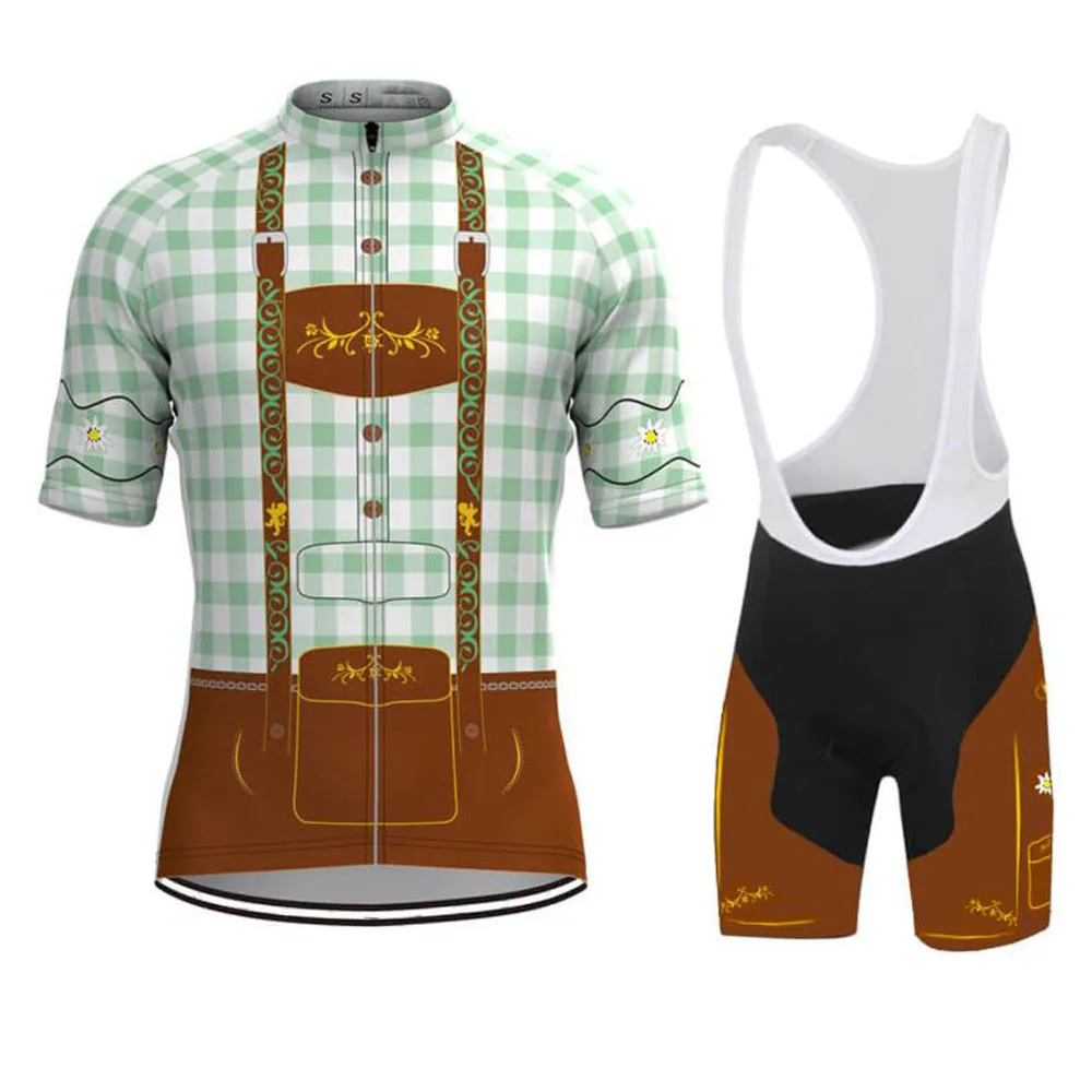 Mannen Nieuwe Wielertrui Set Zomer Ademend Fiets Jersey Broek Gel Pad Mountain Snelweg Fiets Kleding Mtb