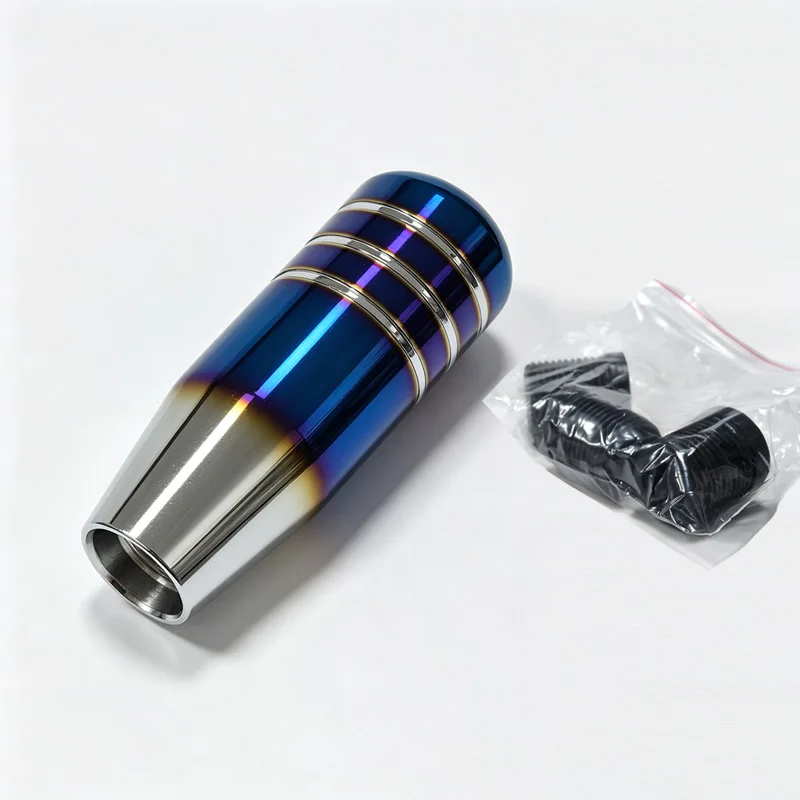 Verbrannter Blau-Gradient Aluminium-Schaltknauf für Schaltgetriebe, Universeller Schalthebel-Knauf zur Modifikation des Fahrzeuginnenraums – Detail 11