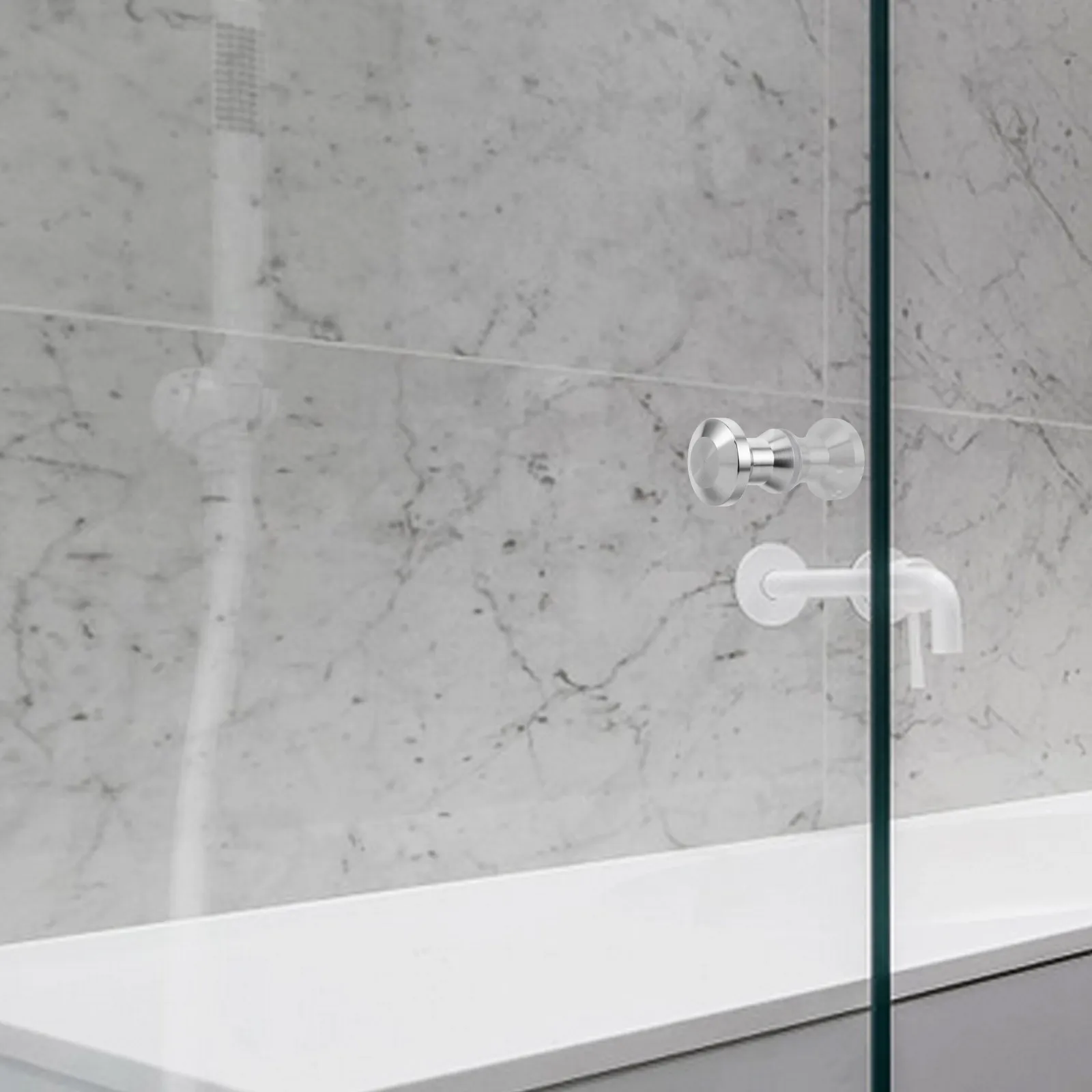 

Shower Door Handle Replacement Stainless Steel Glass Bathroom Hardware Sliding Door Pull Knob Handle for Glass