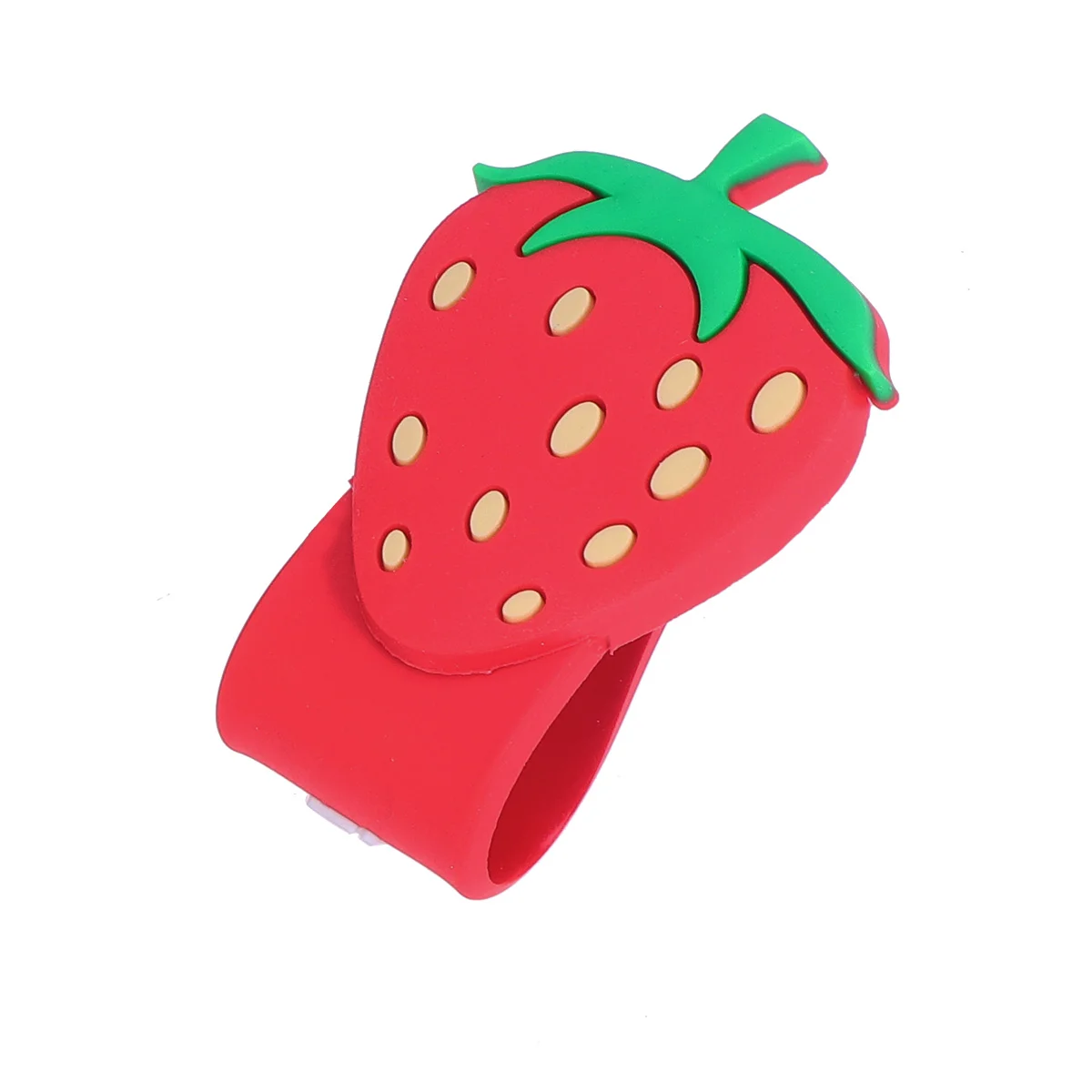 Practical Cable Wire Holder Silicone Cable Winder Earphone Cord Holder Organizer (Strawberry) wire holder organizer