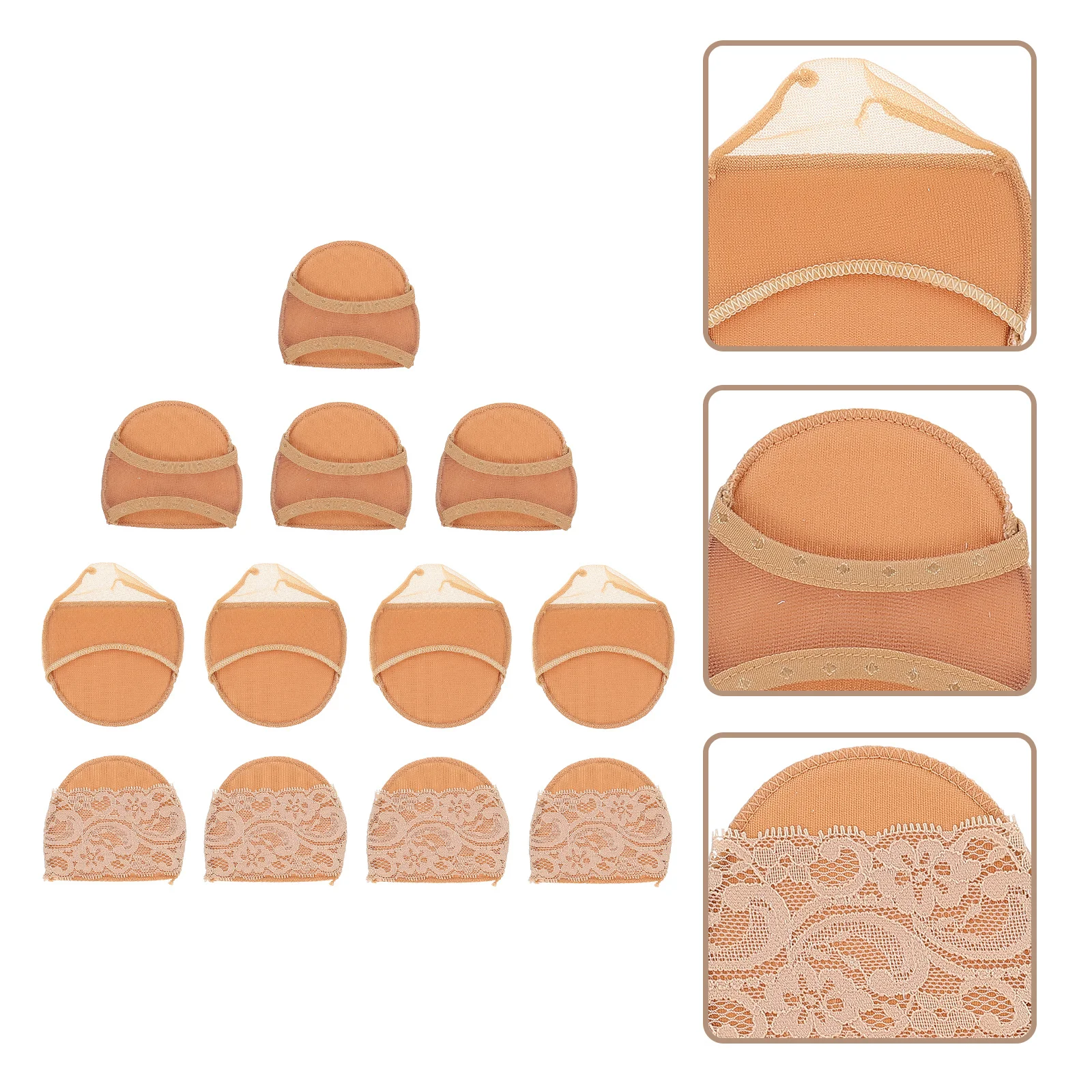 نصف النخيل الجوارب المضادة للانزلاق الأمامية وسائد عالية الكعب إدراج تنفس العرق ماصة القدم لتخفيف الآلام حامي وحيد