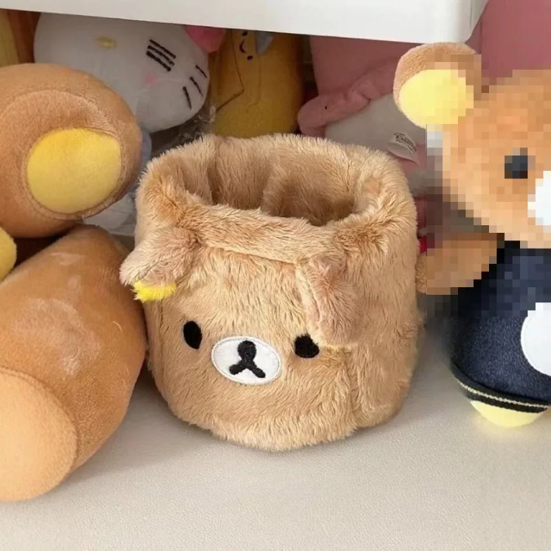 Rilakkuma Storage Pen Holder Cute Cartoon Stylish Unique High-Value Desktop Organizer Box Small and portable Student Pen Holder view 3