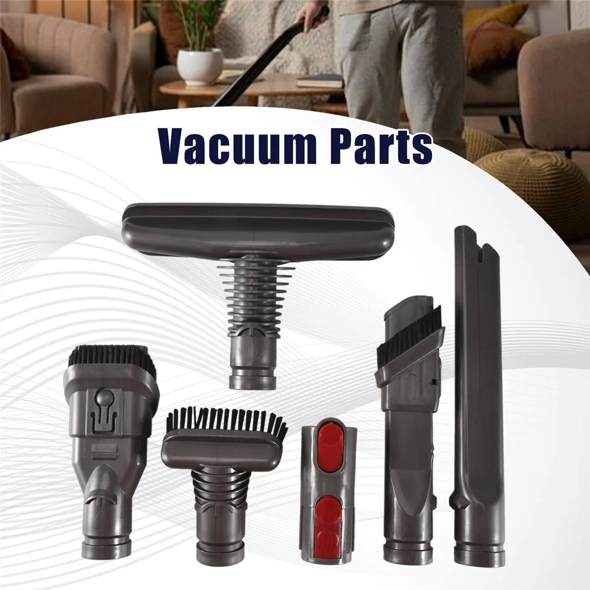 6 Pack Replacement Parts for Dyson V11 V10 V8 Absolute/ V8 Animal/ V7 V6,DC59,DC44, Absolute Cord-Free Vacuum Cleaner image 4
