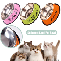 1pcs Dog Bowls Stainless Steel Double Pet Bowl for Dog Cats Dog Bowls Food Accessories Pet Supplies