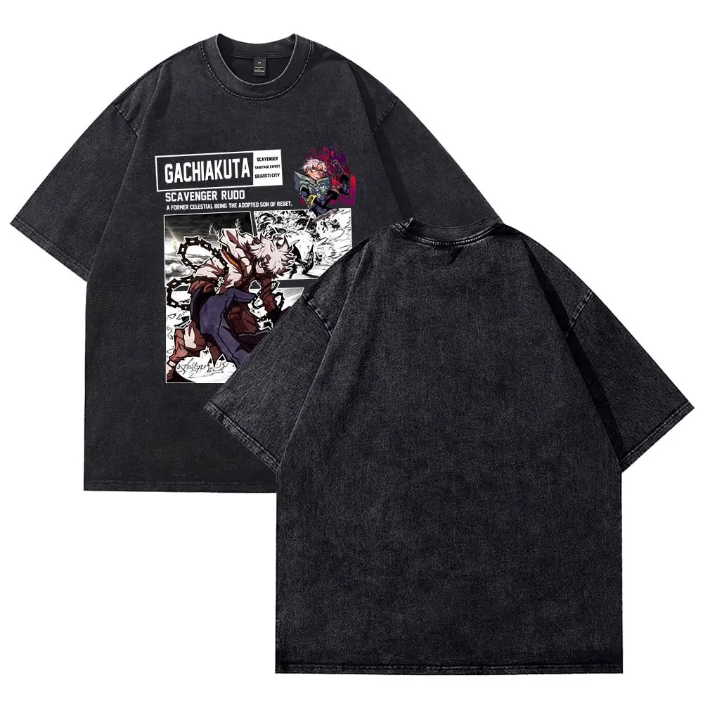 

Gachiakuta Unisex Premium Washed Cotton T-Shirt Unisex high quality Oversized T-shirt High-end Luxury Couples high quality Gift