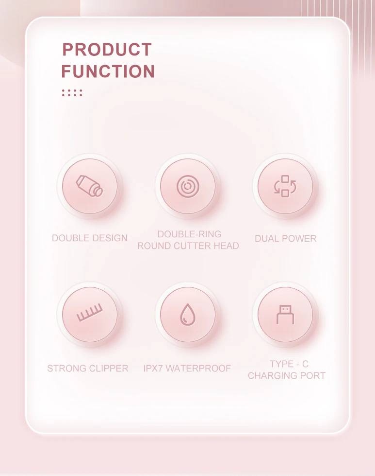 2-in-1-Elektrorasierer für Damen, Bikini-Trimmer, Gesichtsrasierer, Haarentfernung für Achselhöhlen, Beine, Damen-Körpertrimmer, wasserdicht, schmerzlos – Detail 2