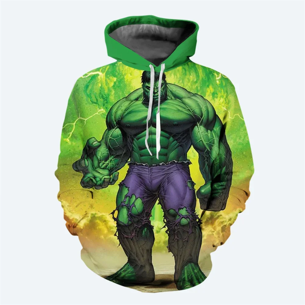 New Marvel Movie Men's Hoodie 3D Printed Green Soldier Pattern Sweater Classic Fashion Street Casual Style Men's Hoodie