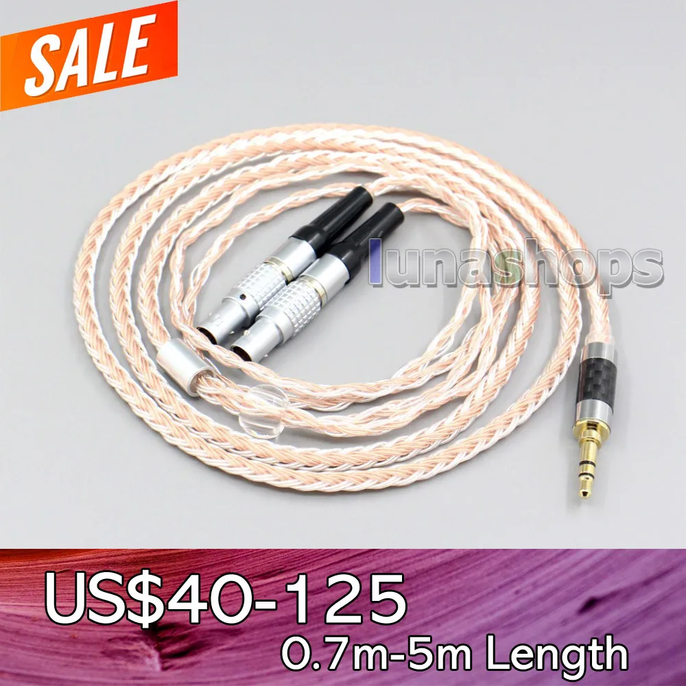 

LN006442 Balanced 16 Core OCC Silver Mixed Headphone Cable For Focal Utopia Fidelity Circumaural