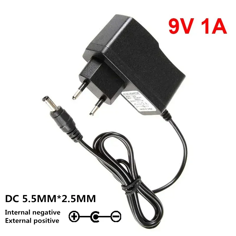 AC / DC 9V 1A Power Supply Adapter Reverse Polarity Negative For BOSS PSA-120T GUITAR EFFECTS PEDAL PSA120T Charger