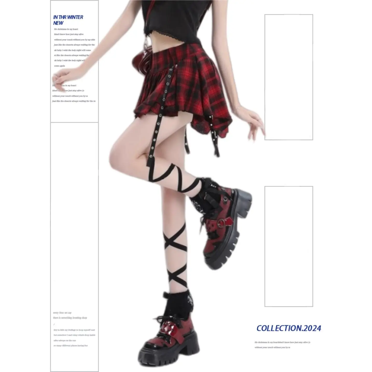 Neuer unregelmäßiger A-Linien-Puffy-Cake-Faltenrock für Damen