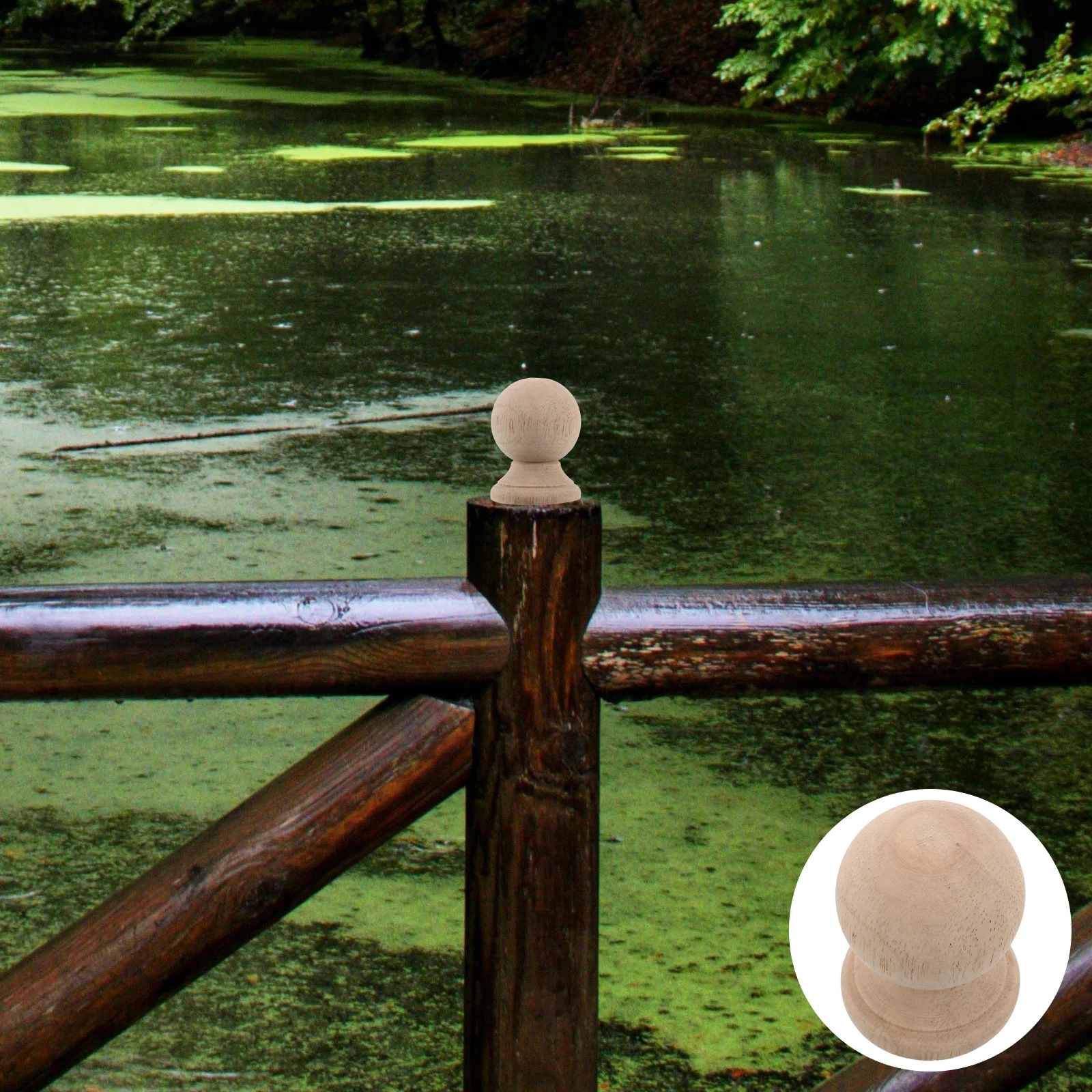 

Unfinished Wooden Finials Round Solid Hardwood Post End Caps For Bed Posts Stairs Balusters Fence Gates Indoor Outdoor