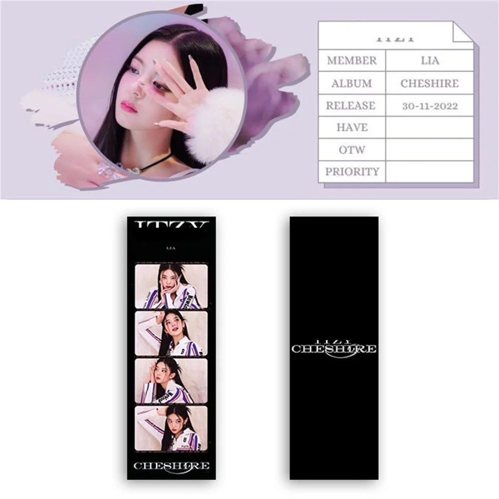 5 pz/set Kpop ITZY CHESHIRE Album Member Selfie 4-cuts Photo Cards Yeji Chaeryeong Ryujin segnalibro fan studenti collezione regalo