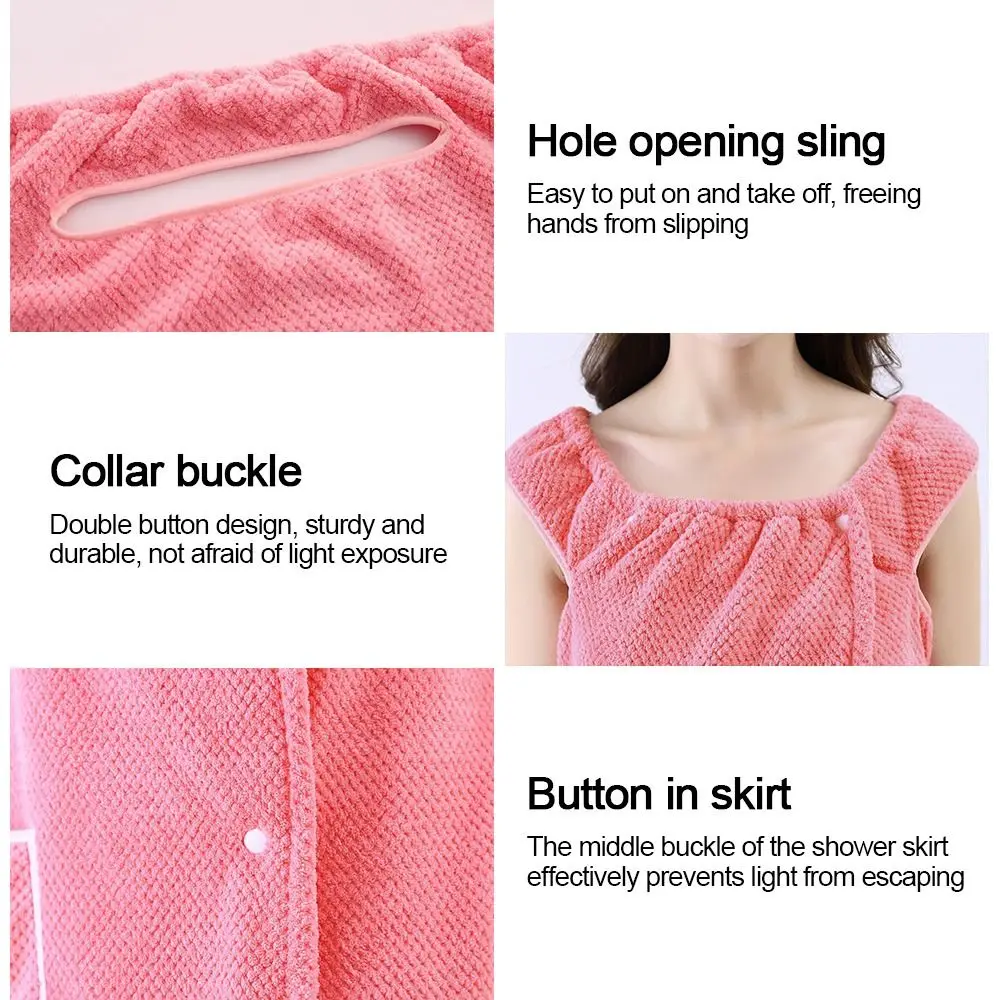 New Polyester Bath Towel Long Style Sleeveless Absorb Water Towel Washable Dry Hair Skirt Women