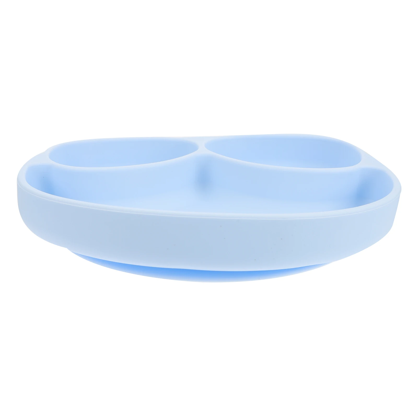 

Silicone Baby Plates Toddler Divided Plate Set Suction Base Food Grade Material Compact Size Lightweight Portable Fork Spoon