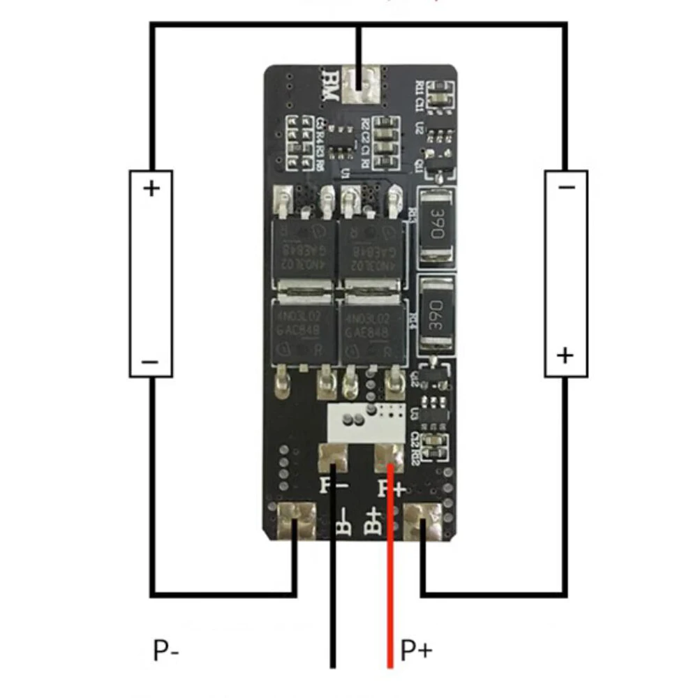 Imagem -04 - Placa de Proteção da Bateria do Lítio Carregador de Bms Li-íon do Equilíbrio de w Lifepo4 2s 7.4v 8.4v 15a 20a 18650
