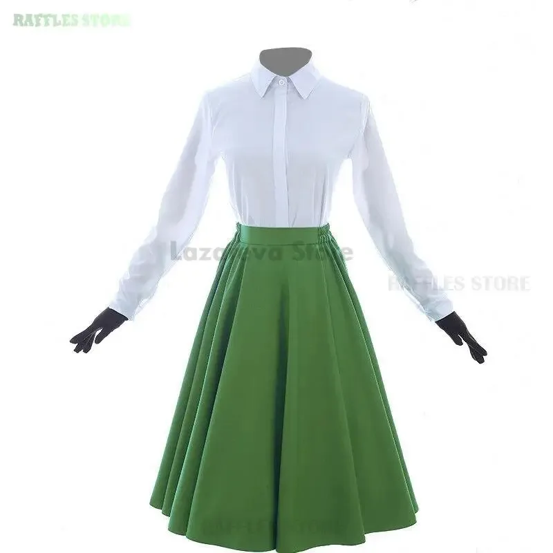 DY20 البنفسجي Evergarden تأثيري حلي الأخضر البدلة الباروكات أنيقة أنيمي تأثيري فستان شعر مستعار أحذية هالوين كرنفال حفلة موسيقية تنورة Party2