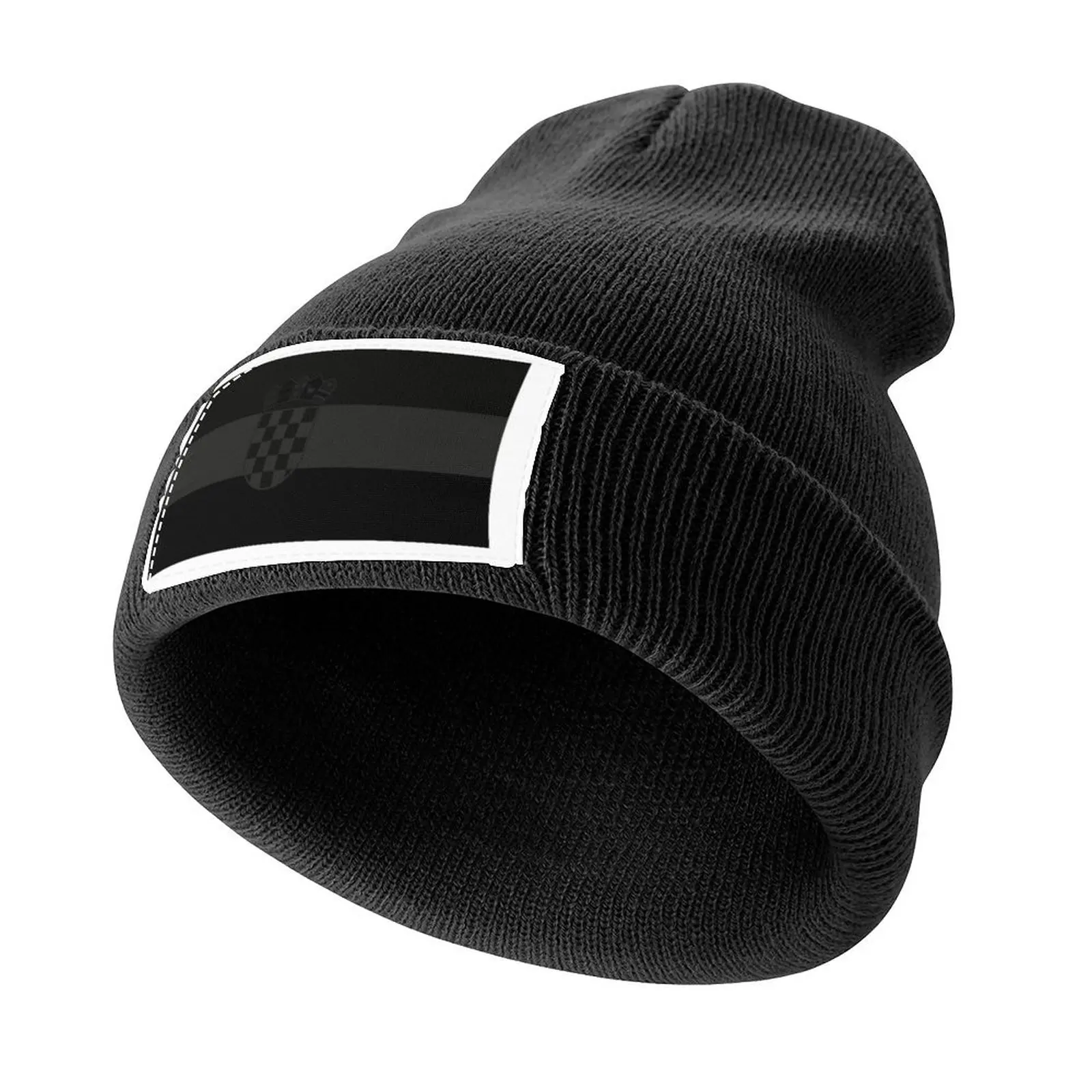 

Croatia Blackout/Stealth Flag Knitted Cap New In Hat Mountaineering Trucker Hats For Men Women's