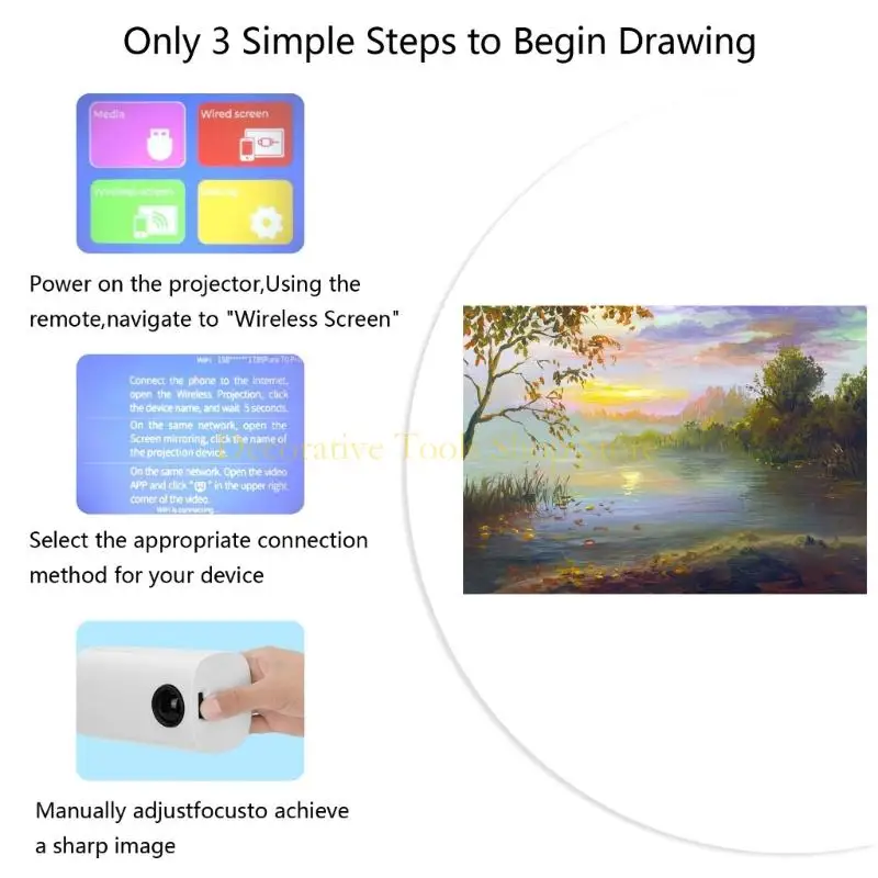 

QX2E Condensed Drawing Aid Projector Consistent Phones Tablets And Computers