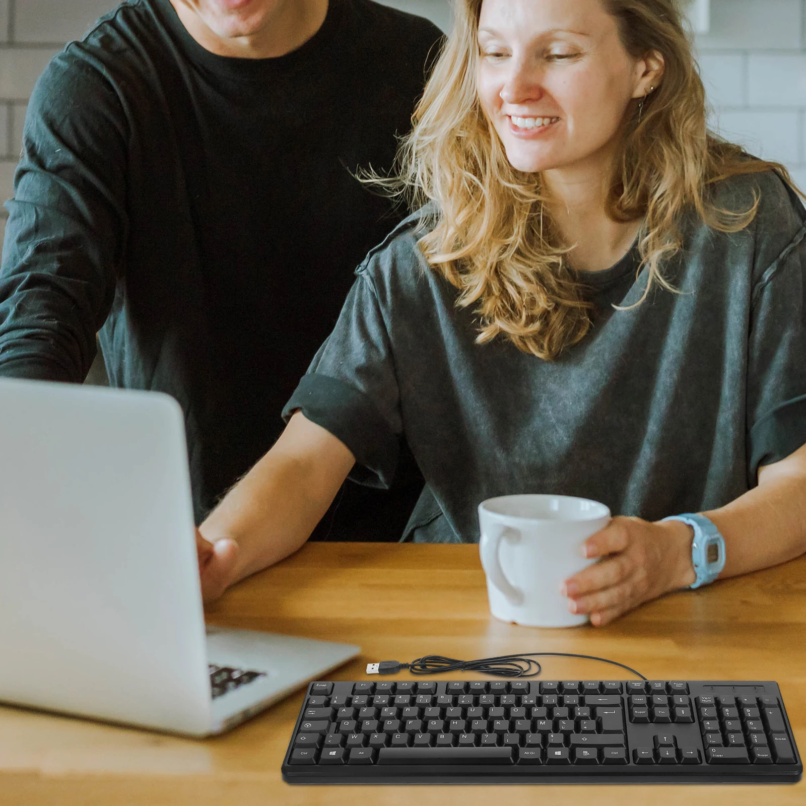 

Keyboard Mouse Set Gaming and Computer Wired Simple with Abs Keyboards Usb Office