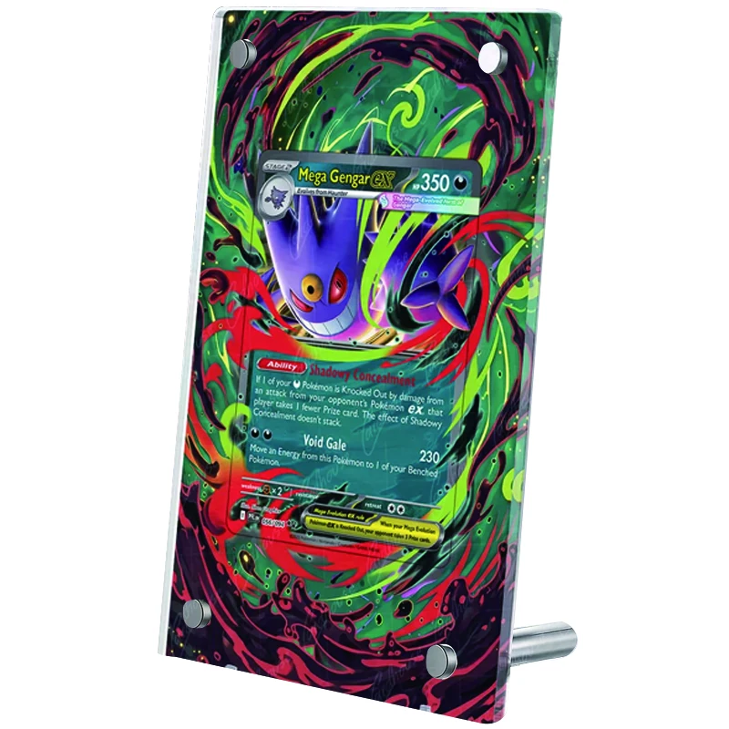 Pocket Monster Extended Drawing Card Brick Ptcg Reshiram Rayquaza Gengar Eevee Mew Entei Diancie Collecting Card Photo Frame