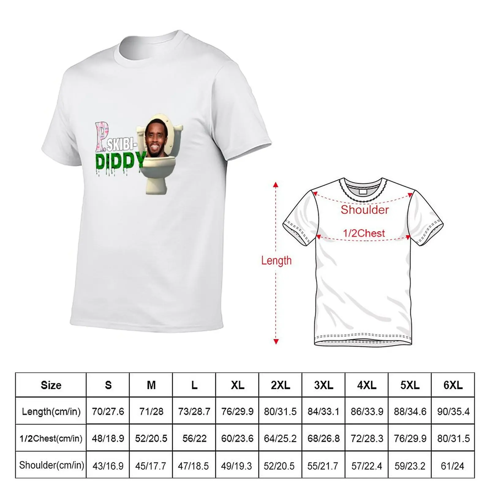 P Diddy Skibidi Toilet T-Shirt funny meme t-shirts heavyweights shirts men graphic