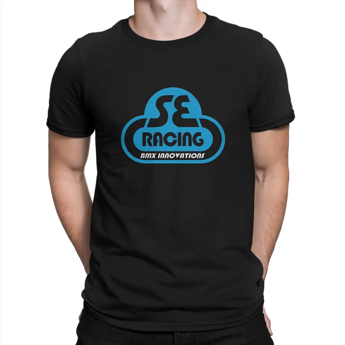 

Innovations Man's TShirt BMX Racing O Neck Tops Fabric T Shirt Funny High Quality Birthday Gifts